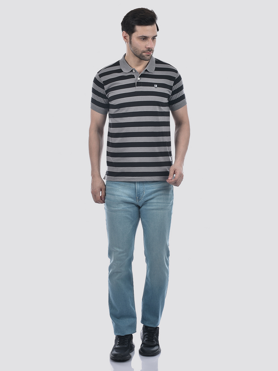 Numero Uno Men Sustainable Striped Polo T-Shirt